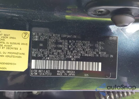 2006 Lexus Rx 400H z USA, uszkodzony, nr VIN JTJHW31U360011911